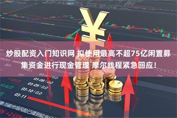 炒股配资入门知识网 拟使用最高不超75亿闲置募集资金进行现金管理 摩尔线程紧急回应！
